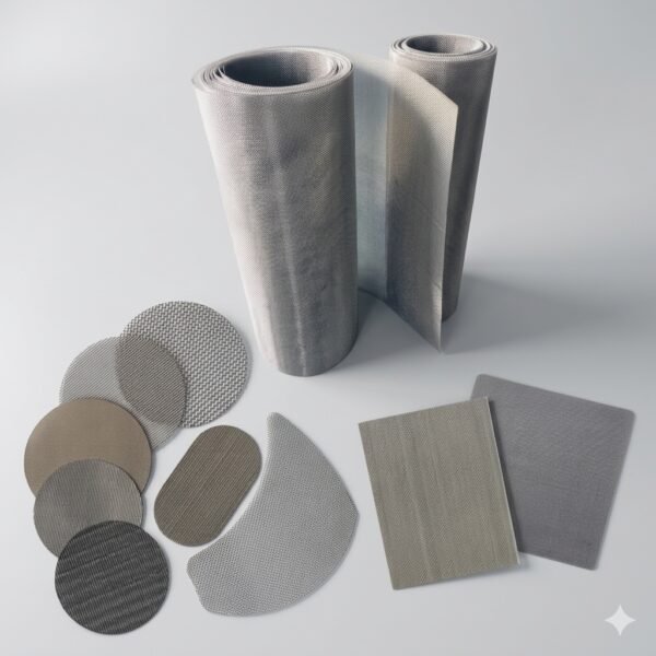 Die-cut mesh filter shapes