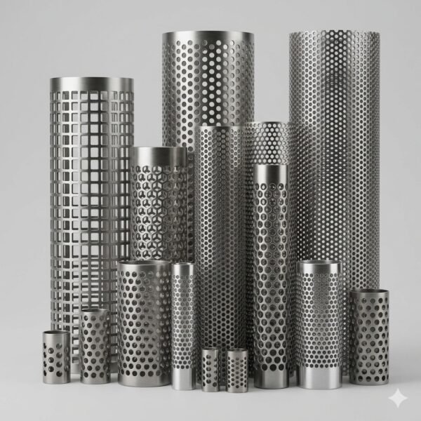 Perforated metal filter tube